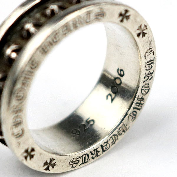CHROME HEARTS Mini CH Plus Band Silver Ring Size ONE SIZE