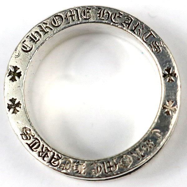 CHROME HEARTS Mini CH Plus Band Silver Ring Size ONE SIZE