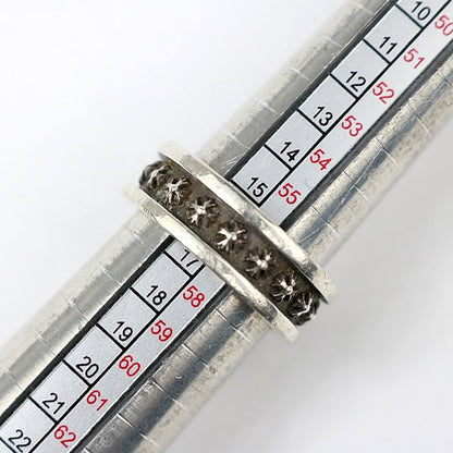 CHROME HEARTS Mini CH Plus Band Silver Ring Size ONE SIZE
