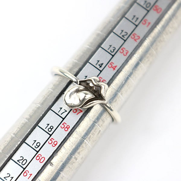 CHROME HEARTS Bubblegum Lip & Silver Ring Size ONE SIZE