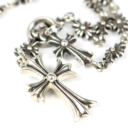 CHROME HEARTS Tiny Fat Cross Necklace Silver Size ONE SIZE