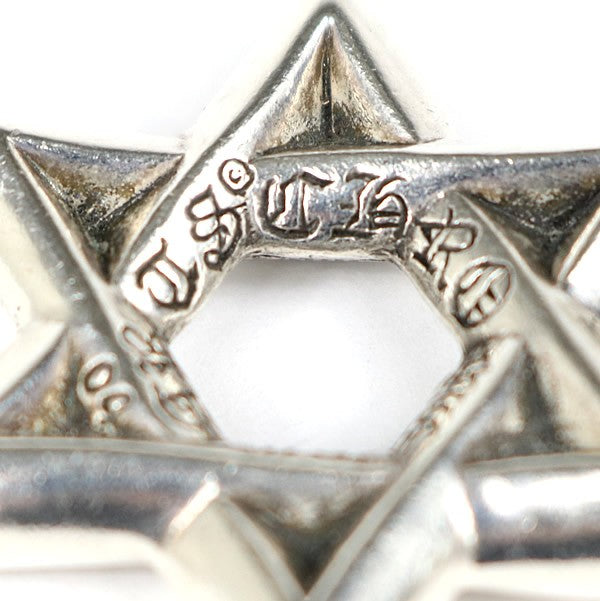 CHROME HEARTS Large David Star Silver 925 Pendant Size ONE SIZE