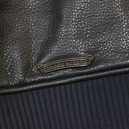 CHROME HEARTS ON TARGET CH Patch Leather Jacket Black Size L