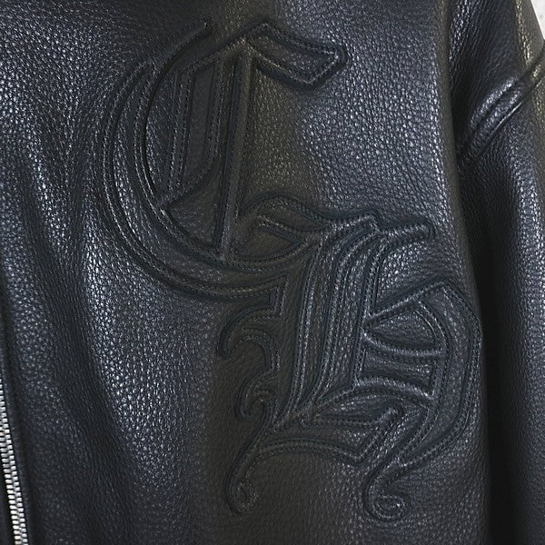 CHROME HEARTS ON TARGET CH Patch Leather Jacket Black Size L
