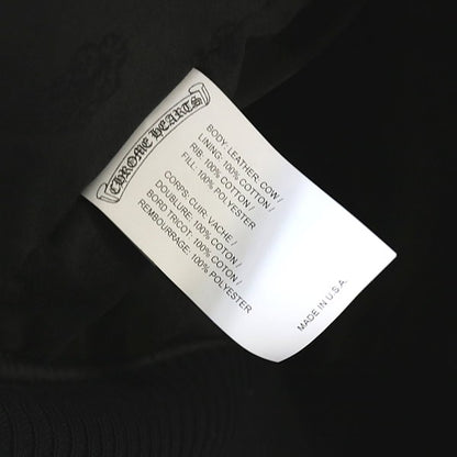 CHROME HEARTS ON TARGET CH Patch Leather Jacket Black Size L