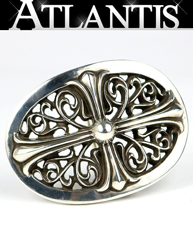 CHROME HEARTS Classic Oval Cross Silver Buckle