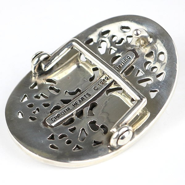 CHROME HEARTS Classic Oval Cross Silver Buckle