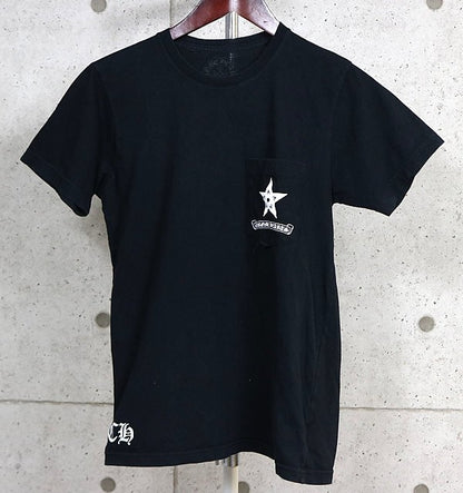 CHROME HEARTS Star Print Long Sleeve T-Shirt Black Size S