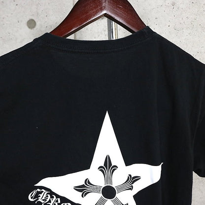 CHROME HEARTS Star Print Long Sleeve T-Shirt Black Size S