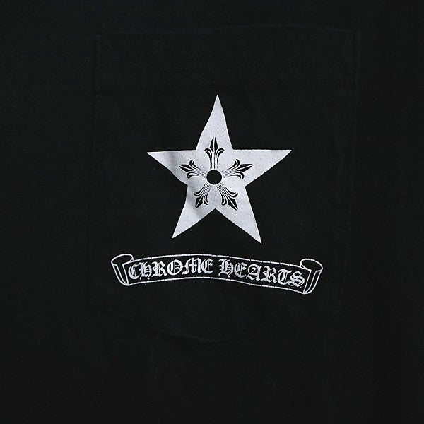 CHROME HEARTS Star Print Long Sleeve T-Shirt Black Size S