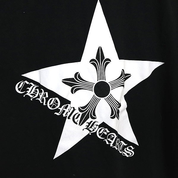 CHROME HEARTS Star Print Long Sleeve T-Shirt Black Size S