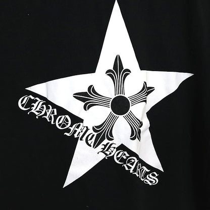 CHROME HEARTS Star Print Long Sleeve T-Shirt Black Size S