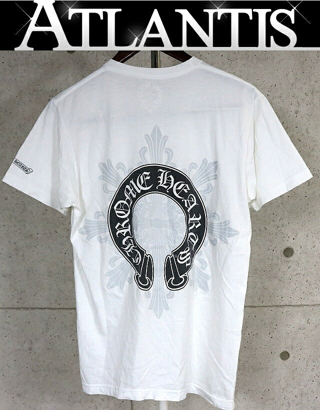 CHROME HEARTS Horseshoe CH Cross Long T-Shirt White Size M