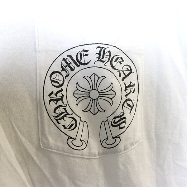 CHROME HEARTS Horseshoe CH Cross Long T-Shirt White Size M