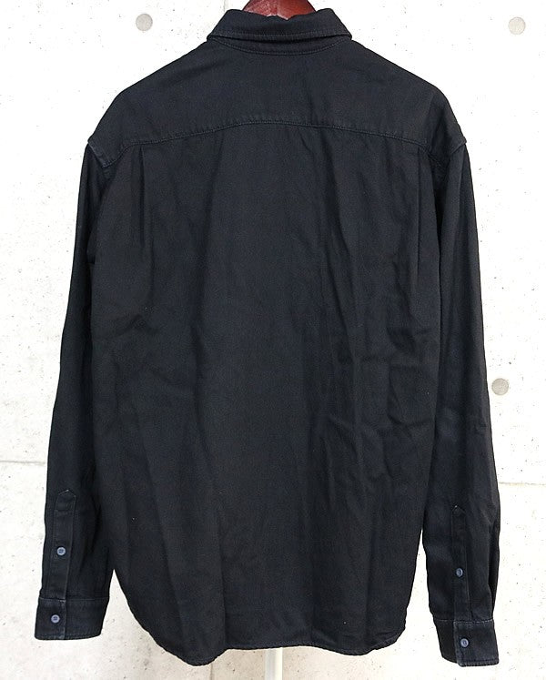 BALENCIAGA BB Logo Long Sleeve Shirt Black Size XS