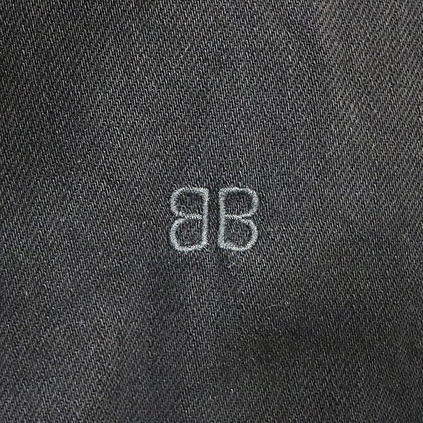 BALENCIAGA BB Logo Long Sleeve Shirt Black Size XS