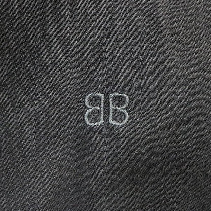 BALENCIAGA BB Logo Long Sleeve Shirt Black Size XS