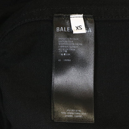 BALENCIAGA BB Logo Long Sleeve Shirt Black Size XS