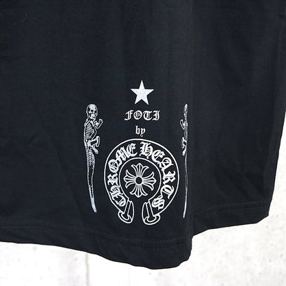 CHROME HEARTS FOTI HARRIS TEETER Long T-Shirt Black Size S