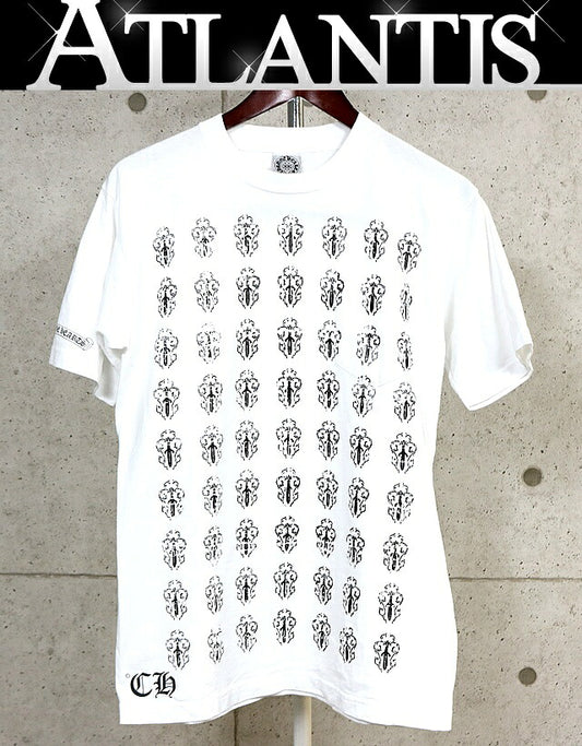 CHROME HEARTS Vine Dagger Print T-Shirt White Size M
