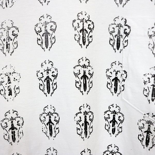 CHROME HEARTS Vine Dagger Print T-Shirt White Size M