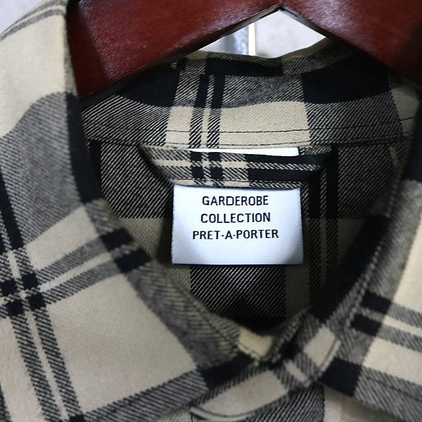 VETEMENTS Oversized Cotton Check Shirt Beige Size XS