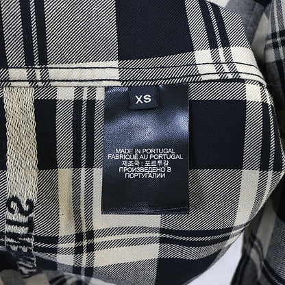 VETEMENTS Oversized Cotton Check Shirt Beige Size XS