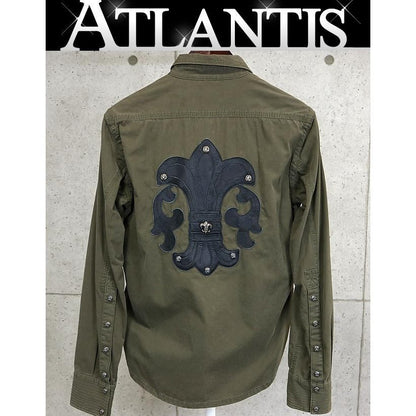 CHROME HEARTS BS Fleur Army Shirt Khaki Size M