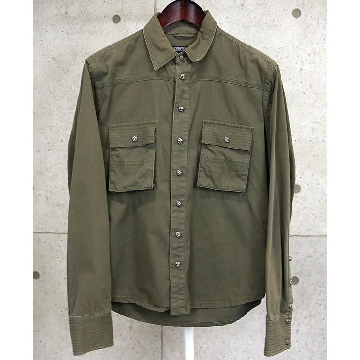 CHROME HEARTS BS Fleur Army Shirt Khaki Size M