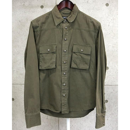 CHROME HEARTS BS Fleur Army Shirt Khaki Size M