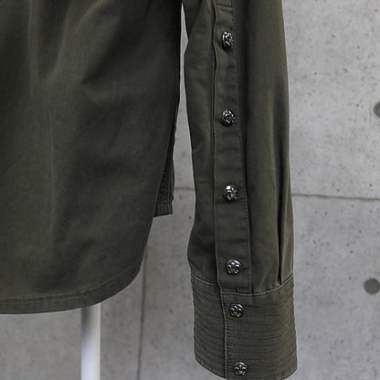 CHROME HEARTS BS Fleur Army Shirt Khaki Size M