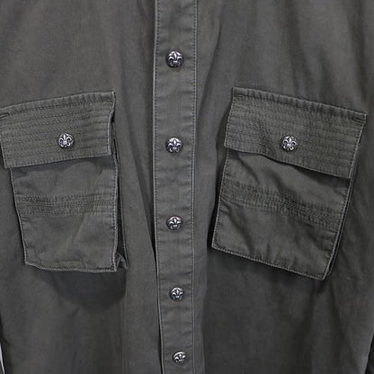 CHROME HEARTS BS Fleur Army Shirt Khaki Size M