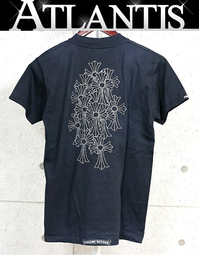 CHROME HEARTS Vintage Cemetery Cross T-Shirt Black Size S