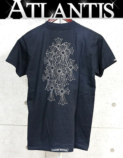 CHROME HEARTS Vintage Cemetery Cross T-Shirt Black Size S