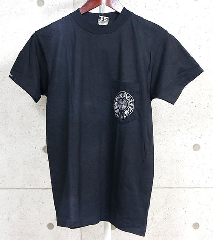 CHROME HEARTS Vintage Cemetery Cross T-Shirt Black Size S