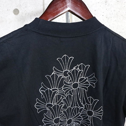 CHROME HEARTS Vintage Cemetery Cross T-Shirt Black Size S