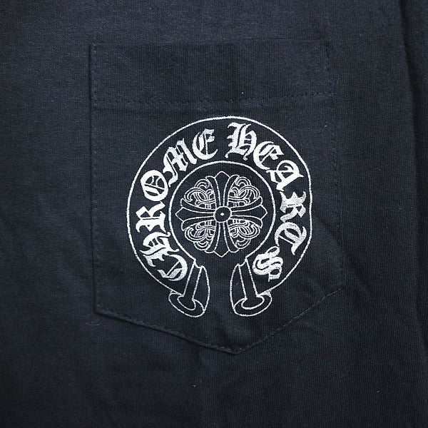 CHROME HEARTS Vintage Cemetery Cross T-Shirt Black Size S