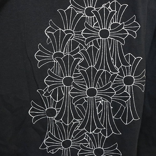 CHROME HEARTS Vintage Cemetery Cross T-Shirt Black Size S