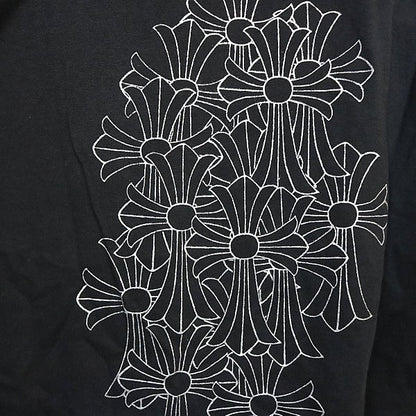 CHROME HEARTS Vintage Cemetery Cross T-Shirt Black Size S