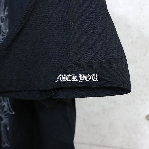 CHROME HEARTS Vintage Cemetery Cross T-Shirt Black Size S