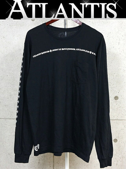 CHROME HEARTS Sleeve CH Plus Print T-Shirt Black Size XL