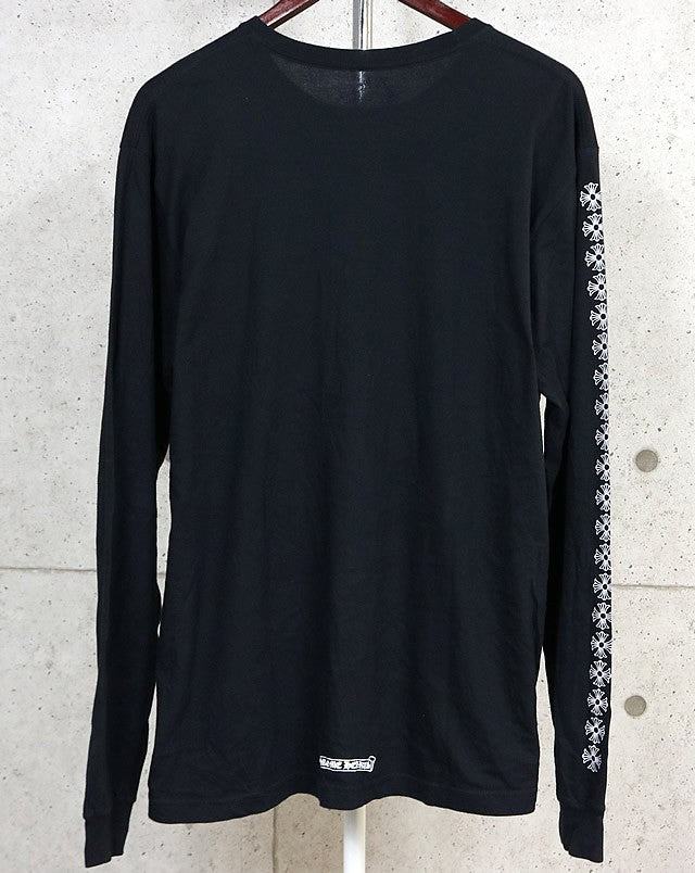 CHROME HEARTS Sleeve CH Plus Print T-Shirt Black Size XL