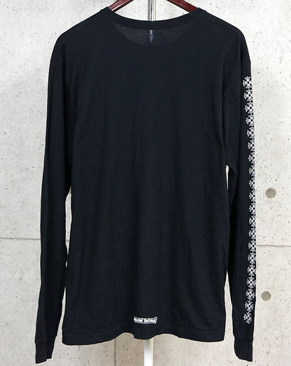 CHROME HEARTS Sleeve CH Plus Print T-Shirt Black Size XL