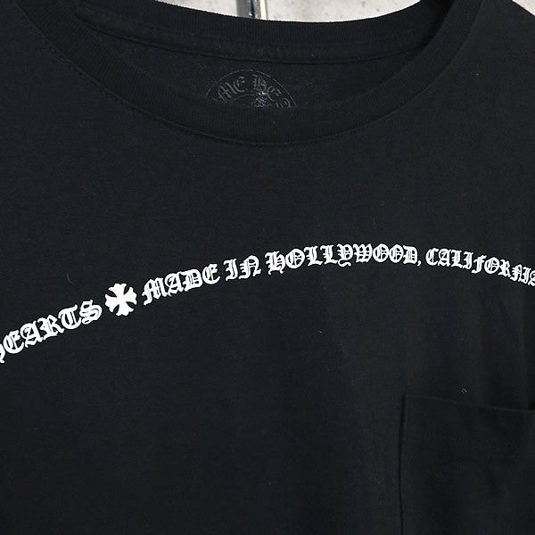 CHROME HEARTS Sleeve CH Plus Print T-Shirt Black Size XL