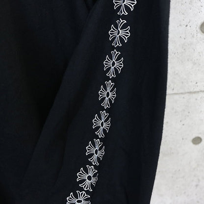 CHROME HEARTS Sleeve CH Plus Print T-Shirt Black Size XL