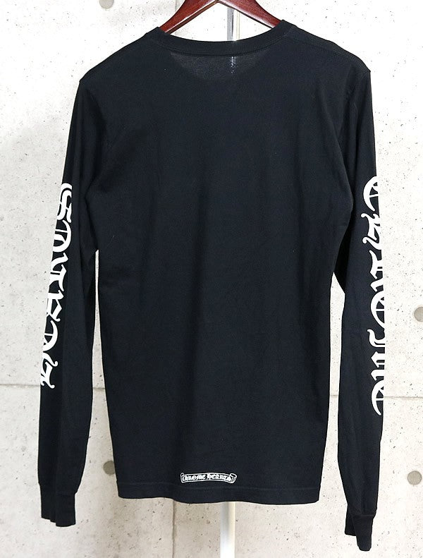 CHROME HEARTS Old English Neck Logo T-Shirt Black Size M