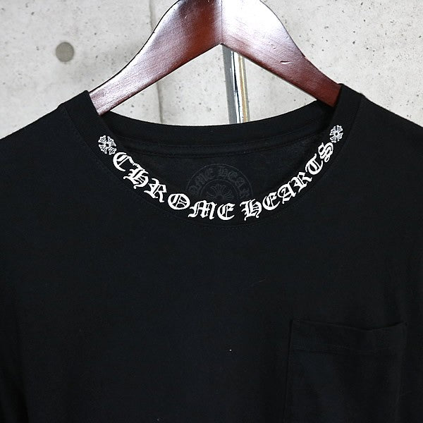 CHROME HEARTS Old English Neck Logo T-Shirt Black Size M