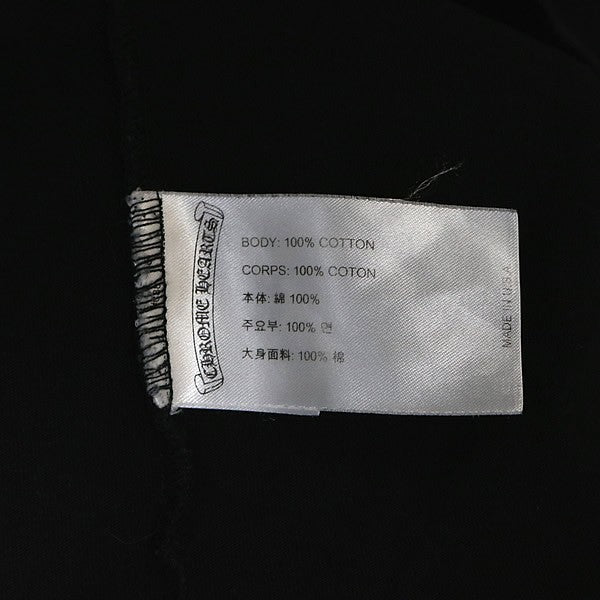 CHROME HEARTS Old English Neck Logo T-Shirt Black Size M
