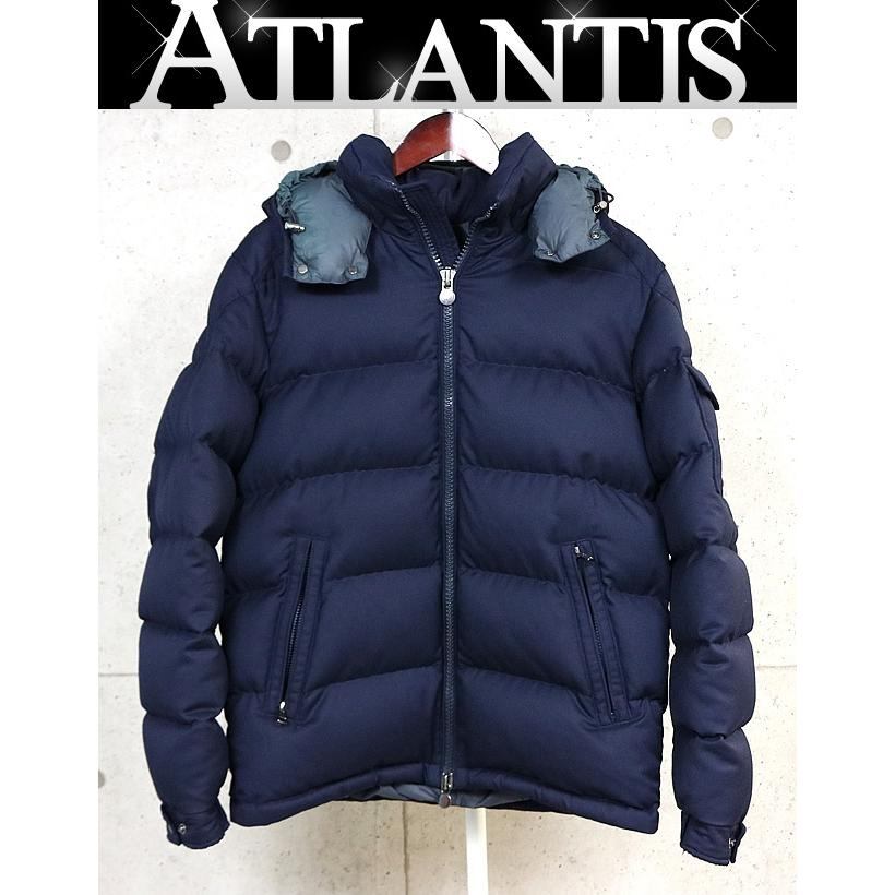 Moncler Montgenevre Wool Down Jacket Navy Size 4