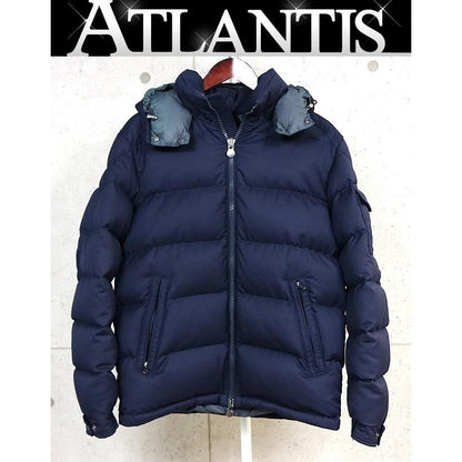 Moncler Montgenevre Wool Down Jacket Navy Size 4